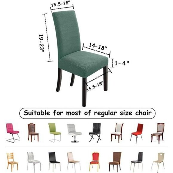 Dining Chair Covers Set of 2 Stretch Slipcovers for Kitchen Room Decor - Picture 5 of 8